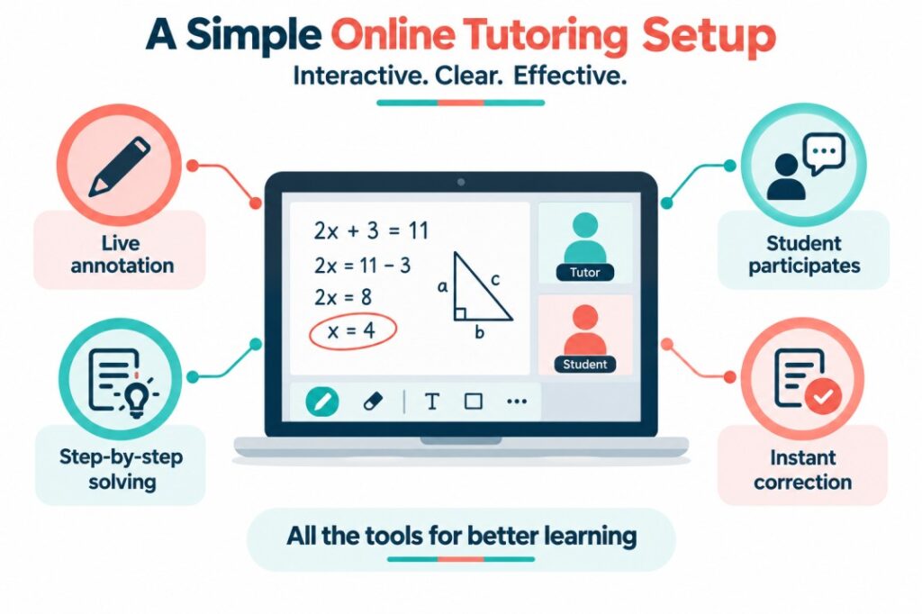 What a good online math tutoring setup looks like for Class 7-10
