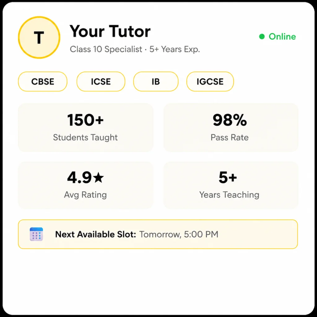 Online tuition for class 10 student studying with a personal tutor